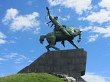 Denkmal für Salavat Yulaev, den Nationalhelden von Baschkortostan.
